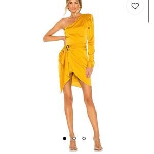 Lovers and Friends off the shoulder yellow Ana Dress